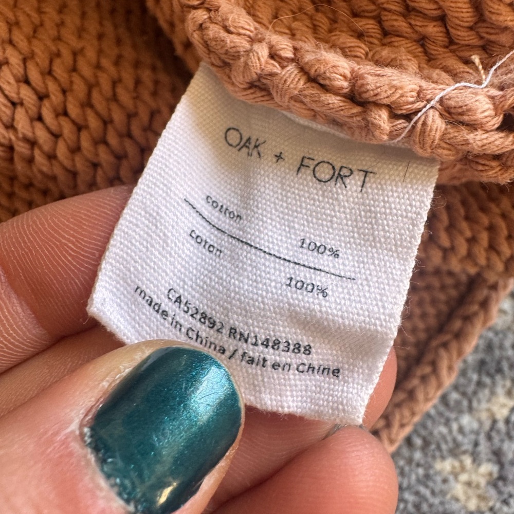 OAK + FORT Women's Crewneck Sweater in Warm Brown - Picture 10 of 10